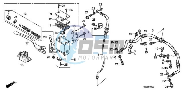 FR. BRAKE MASTER CYLINDER