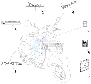 LX 125 4T ie E3 Vietnam drawing Plates - Emblems