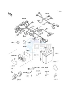 ZG 1000 A [CONCOURS] (A20) A20 drawing CHASSIS ELECTRICAL EQUIPMENT