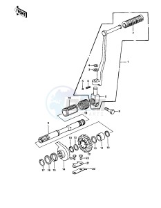 Z1 A [Z1-Z1A] 900 drawing KICKSTARTER MECHANISM