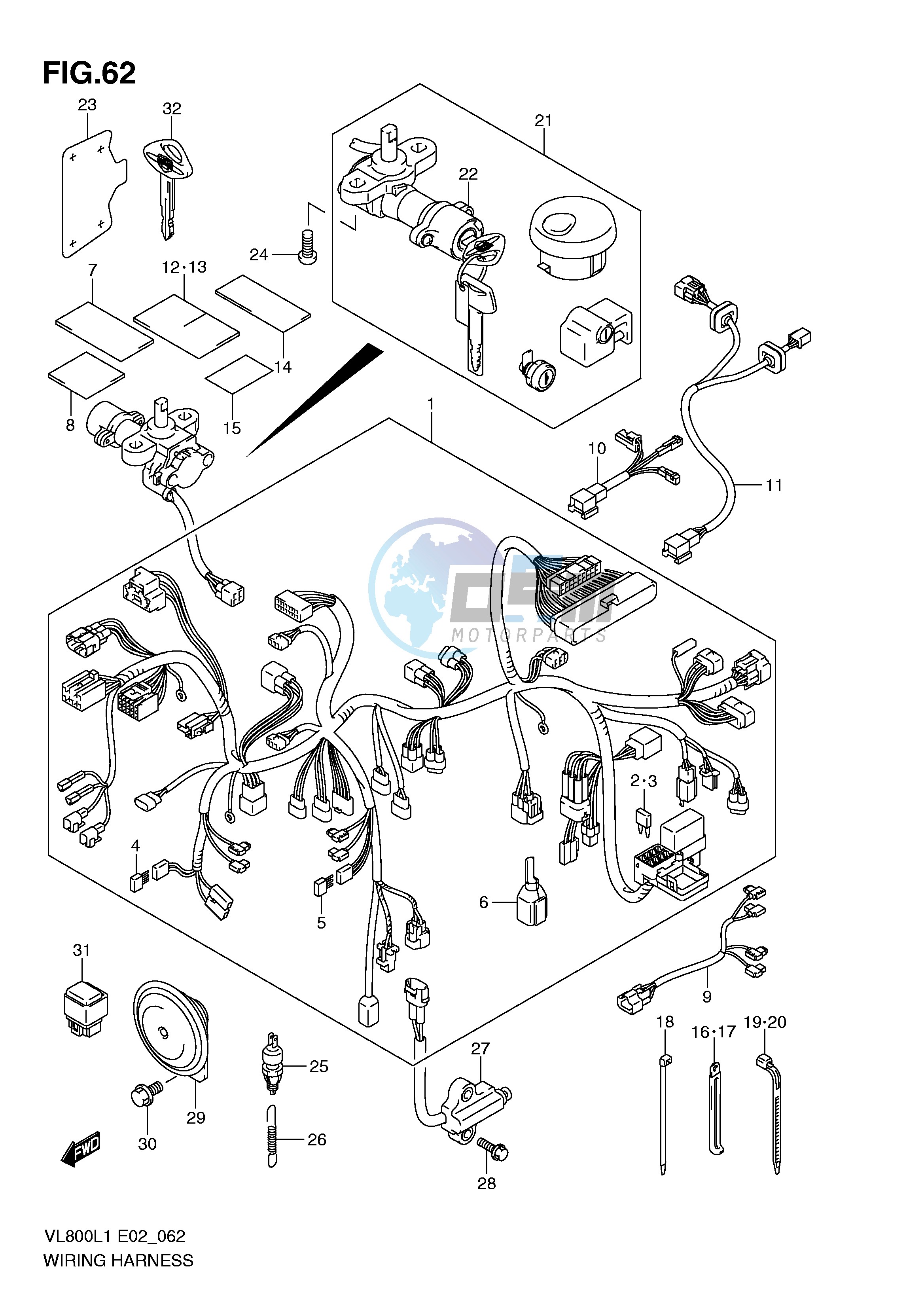 WIRING HARNESS (VL800CL1 E24)