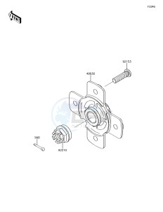 BRUTE FORCE 750 4x4i EPS KVF750GJF EU drawing Rear Hub