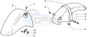 ET2 iniezione 50 drawing Front and rear mudguard