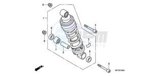 CB600FA3A France - (F / ABS CMF ST 25K) drawing REAR CUSHION