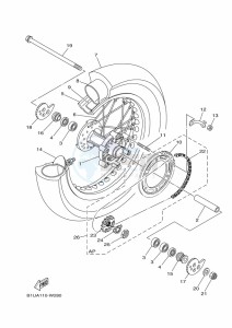 XT250 XT250N (B1UG) drawing REAR WHEEL