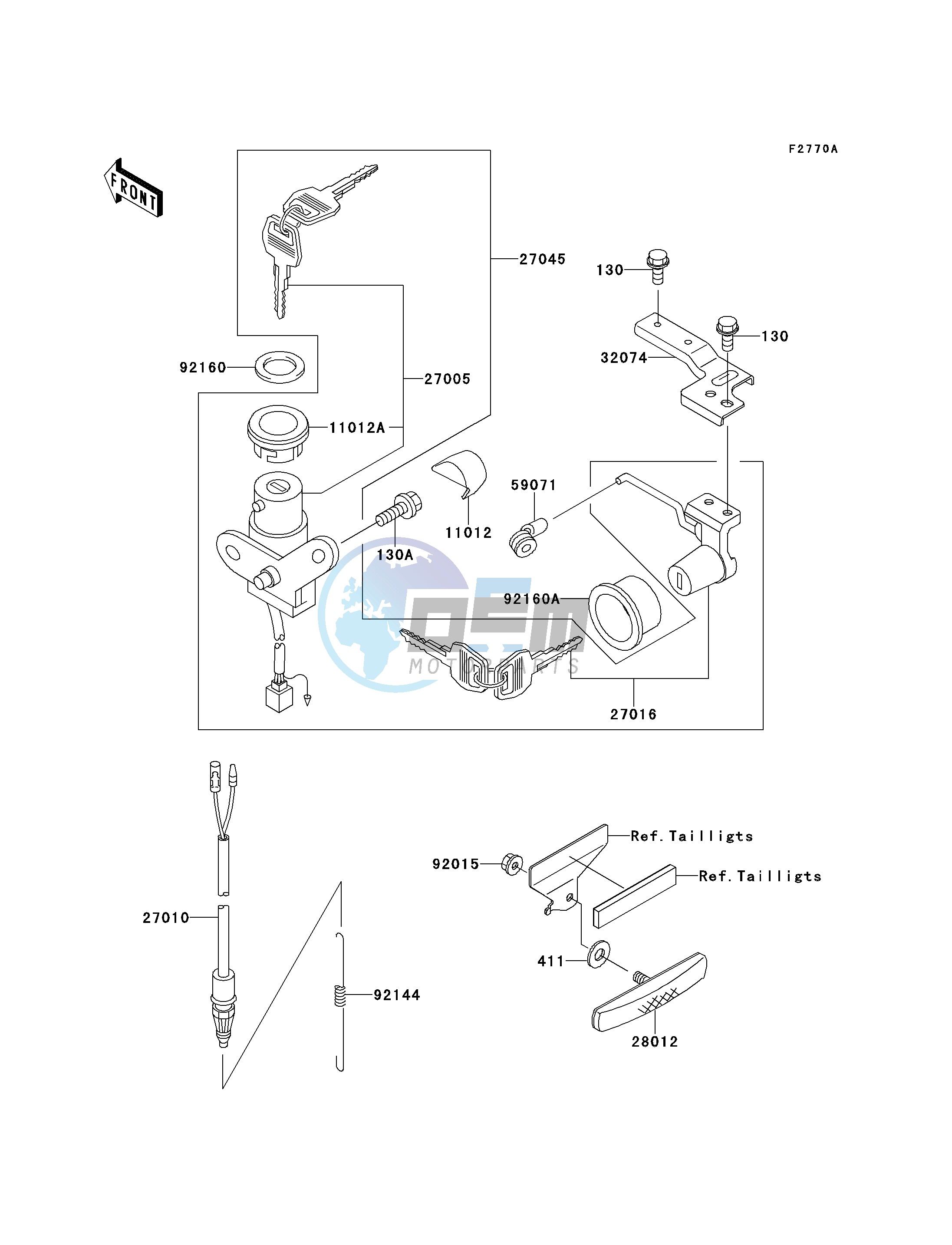 IGNITION SWITCH-- AN110-D3- -