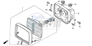 CG125 drawing HEADLIGHT (2)