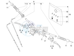 SUPER GTS 125 4T 3V IGET ABS E3 (APAC) drawing Handlebars - Master cil.