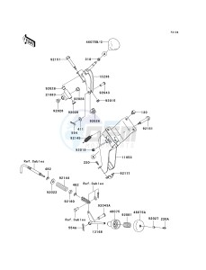 KAF 400 B [MULE 600] (B6F-B9F) B6F drawing SHIFT LEVER-- S- -