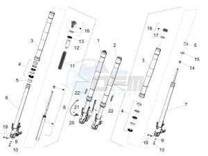 DORSODURO 900 E4 ABS (APAC) drawing Front fork Kayaba