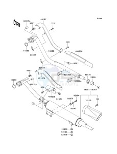 VN 800 C [VULCAN 800 DRIFTER] (C1 CAN ONLY-C2) [VULCAN 800 DRIFTER] drawing MUFFLER-- S- -