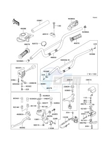 KSF 250 A [MOJAVE 250] (A15-A18) [MOJAVE 250] drawing HANDLEBAR