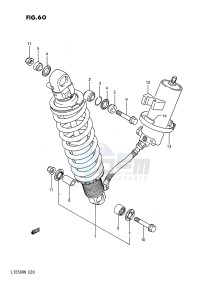 LT250R (E28) drawing REAR SHOCK ABSORBER (MODEL H J K L)