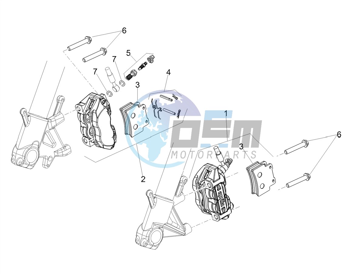 Front brake caliper