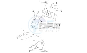 Sonic 50 H2O drawing Front body - Front mudguard