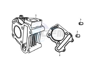 FIDDLE II 50 45KMH NEW ENGINE drawing CYLINDER / GASKETS