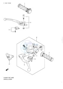 DL 650 V-STROM EU-UK drawing HANDLE LEVER