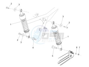 V7 II Stornello ABS 750 drawing Rear shock absorber