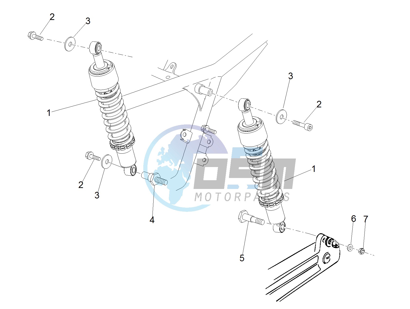 Rear shock absorber