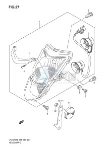 LT-Z400 (E28-E33) drawing HEADLAMP (LT-Z400)