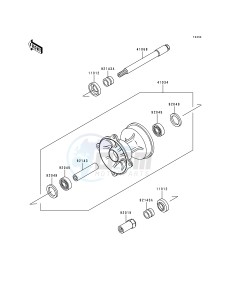 KX 125 K [KX125] (K1) [KX125] drawing FRONT HUB