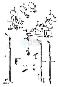 RG500 (E1) Gamma drawing HANDLEBAR