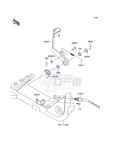 KVF360 4x4 KVF360A8F EU GB drawing Brake Pedal