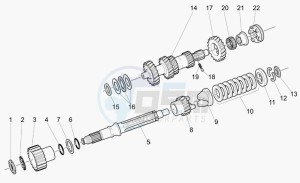 California 1100 Vintage Vintage drawing Primary gear shaft