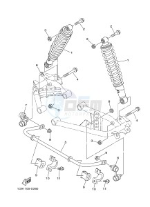 YFM450FWAD YFM45GPXG GRIZZLY 450 EPS (2LCB) drawing REAR SUSPENSION