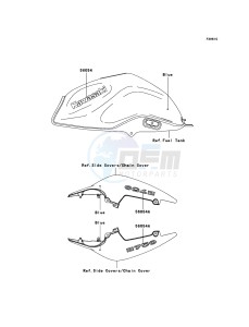 Z750 ZR750L8F GB XX (EU ME A(FRICA) drawing Decals(Blue)