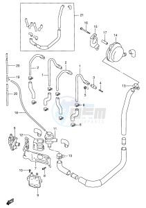 GSX-R750 (E2) drawing 2ND AIR (MODEL V E18,E39)