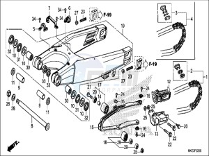 CRF450RXH Europe Direct - (ED) drawing SWINGARM