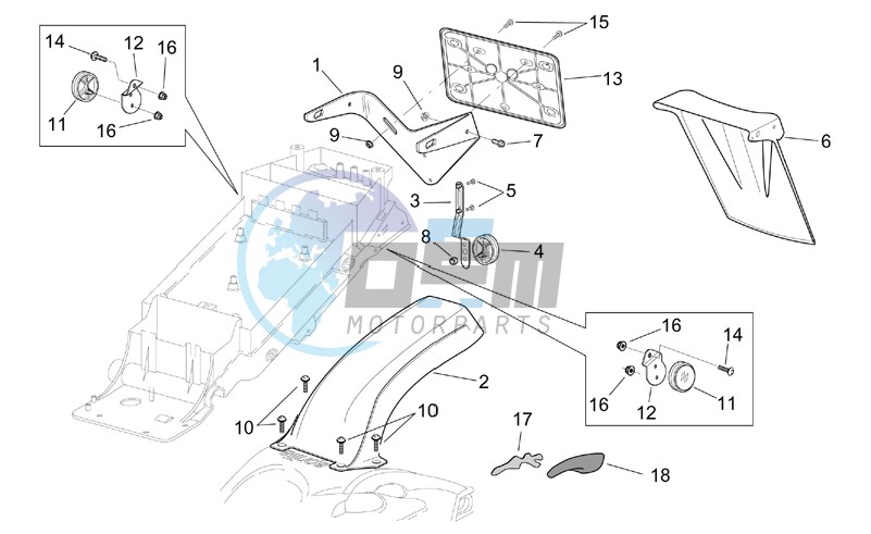 Rear mudguard