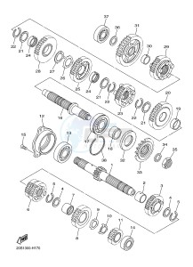 XJ6SA 600 DIVERSION (S-TYPE, ABS) (36D8 36DA) drawing TRANSMISSION