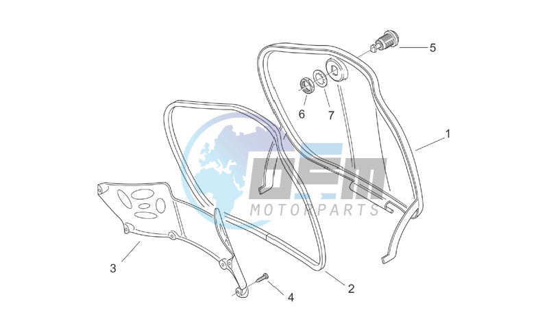 Central body I - Glove comp.door