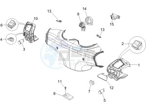 Beverly 250 ie Sport e3 drawing Selectors - Switches - Buttons