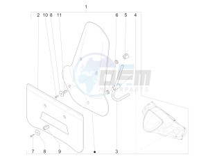 Liberty 125 4T Delivery E3 NEXIVE drawing Windshield - Glass