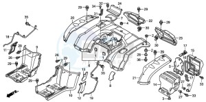 TRX400FA FOURTRAX AT drawing REAR FENDER