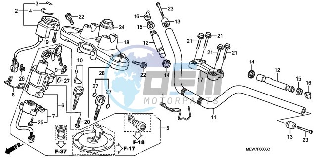 HANDLE PIPE/TOP BRIDGE