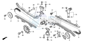 GL1800A drawing CAM CHAIN/TENSIONER