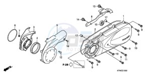 SH300AR9 UK - (E / ABS MKH SPC) drawing LEFT CRANKCASE COVER