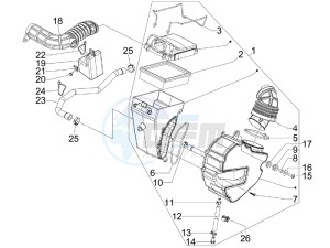 SRV 850 4t 8v e3 drawing Air filter