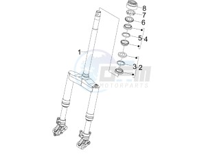 Runner 50 Pure Jet SC (UK) UK drawing Fork steering tube - Steering bearing unit