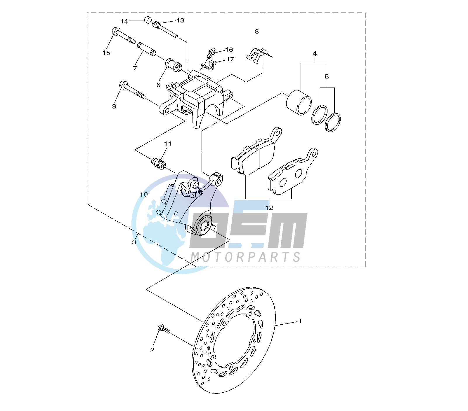 REAR BRAKE CALIPER