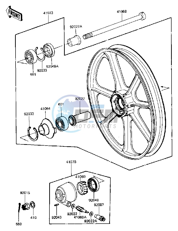 FRONT WHEEL_HUB -- KZ440-D5- -