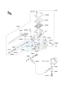 VN 1600 D [VULCAN 1600 NOMAD] (D6F-D8FA) D8FA drawing CLUTCH MASTER CYLINDER