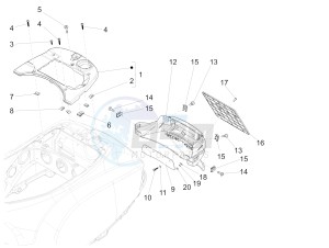 LT 125 4T 3V ie E3 (APAC) (In, Tw, TwI, Vt) drawing Rear cover - Splash guard