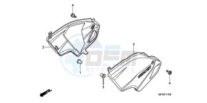 CB600F3A France - (F / CMF ST) drawing SIDE COVER