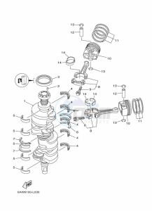 LF350UCC-2016 drawing CRANKSHAFT--PISTON