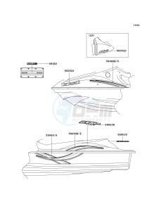 JT 1100 G[1100 STX D.I.] (G1 ) [1100 STX D.I.] drawing DECALS-- BEIGE- -